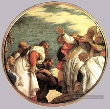 Le peuple de Myra accueillant Saint Nicolas Renaissance Paolo Veronese Peinture à l'huile